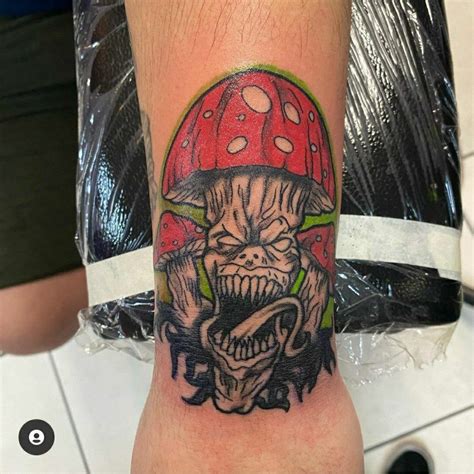 Evil Mushroom Creepy Tattoos Dark Tattoo Psychedelic Drawings