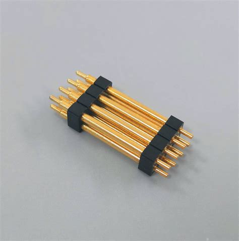 Spring Loaded Connectors Pitch 2 54mm Dual Row Gold Plated 1U Dip Type