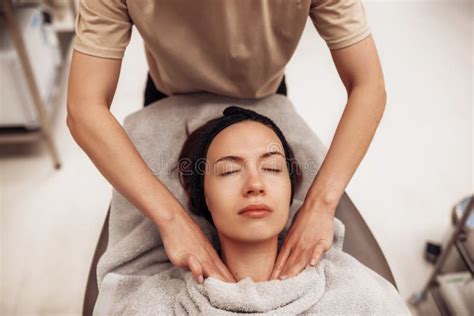 The Woman Is Massaged Face And Body Stock Image Image Of Cleanse