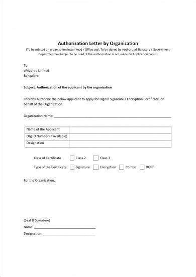 Signature Authorization Letter 9 Examples Format Sample Examples