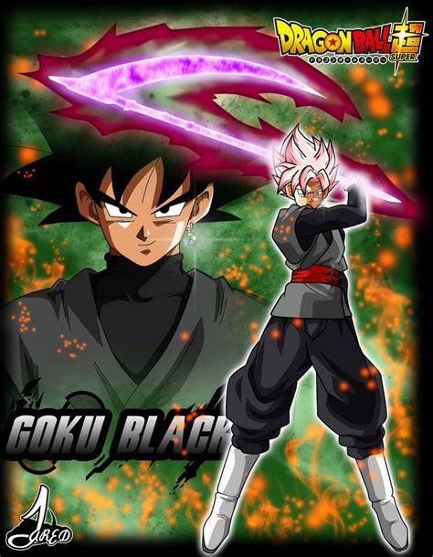 The Dragon Ball Movie Poster With Goku Black And Vegeta S Character