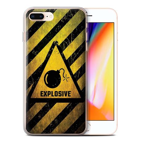 Stuff4 Gel Tpu Casecover For Apple Iphone 8 Plusexplosivehazard