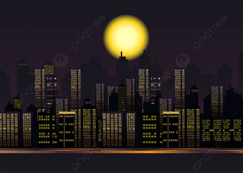 Abstract Building Night City Background Vector Design Background
