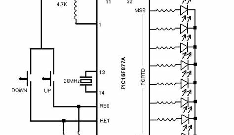 8 Bit Up Counter Circuit Diagram