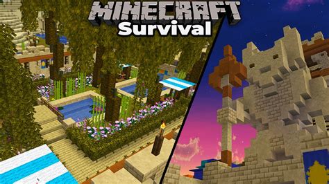 Minecraft 115 Survival Building The Royal Gardens And An Awesome