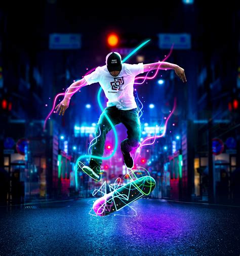Neon Effect Photoshop Template