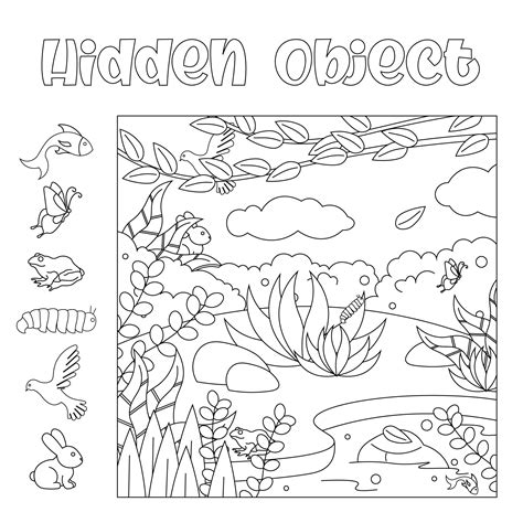 Printable Hidden Objects Coloring Pages Printablee