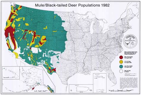 Uga Scwds Historic Wildlife Range Maps Mule Deer Population Map