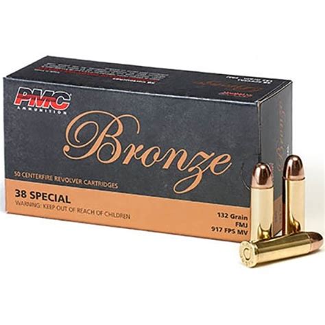 Pmc Bronze 38 Special 132gr Fmj 917 Fps 50box