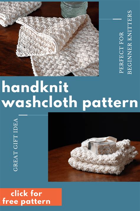 Hand Knit Washcloths With Moss Stitch · Nourish And Nestle