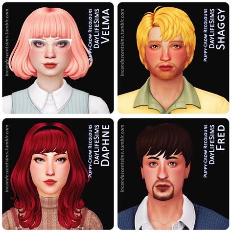 Maggies Sims 4 Gallery Puppy Crow Recolours Daylifesims 70s Hair