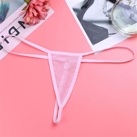 Men Mesh Sheer Lingerie Briefs T Back Underwear Mini Micro G String Thong Bikini Ebay