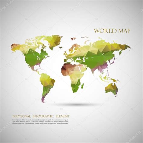 Polygonal World Map Stock Vector Image By ©vitalex 121813694