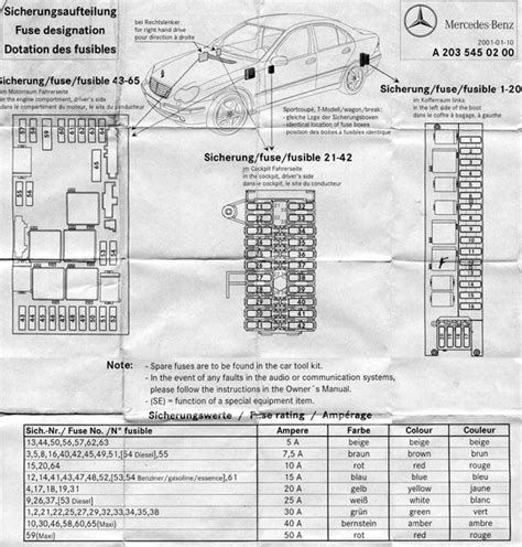 2004 Mercedes Fuse Box Diagram