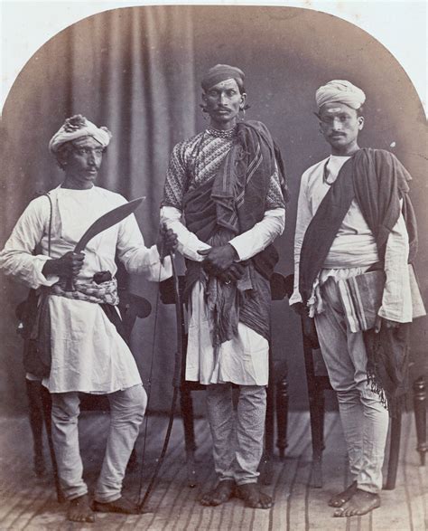 From Left To Right A Gurkha Holding A Kukri A Brahmin And A Sood