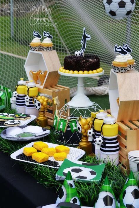 Football party plastic table cover cloth, football party tablecloth pvc, boys birthday party tableware, soccer football theme party supplies. 95 best images about Soccer Party Ideas on Pinterest