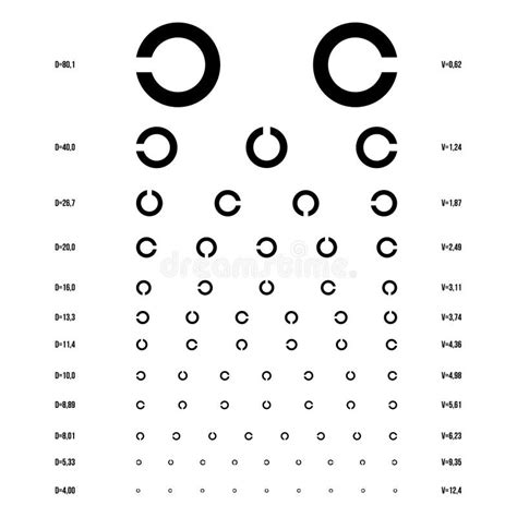 Vector Snellen Eye Test Charts Stock Illustration Ill Vrogue Co