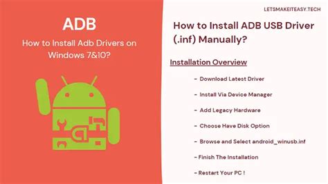 How To Install Adb Drivers On Windows 7and10 How To Install Adb Usb