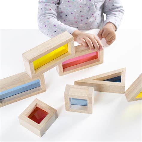 Rainbow Blocks Set 30 Pieces Toy Sense
