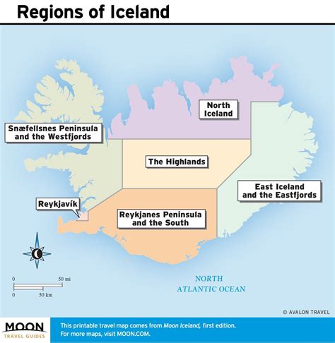 Iceland Iceland Iceland Map Moon Travel Guides