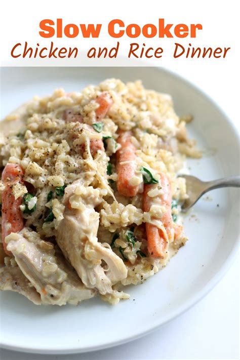 Homepage > recipes > rice recipes > takikomi gohan with chicken and mushrooms recipe (easy mixed rice in rice cooker). Slow Cooker Creamy Chicken Rice Dinner | Recipe | Creamy ...