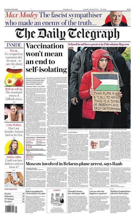 Daily Telegraph Front Page 19th Of August 2020 Tomorrow S Papers Today