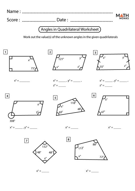 Angles Of Polygon Worksheet Worksheets For Home Learning