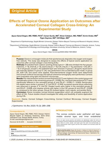 Pdf Effects Of Topical Ozone Application On Outcomes After