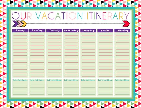 Free Printable Daily And Weekly Vacation Calendars I Should Be