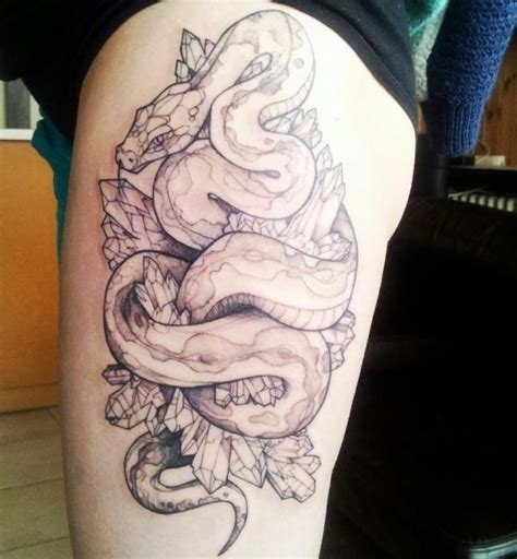 Snake Thigh Tattoo Tattoo Ideas Snake Tattoos Tattoos Snake Tattoo