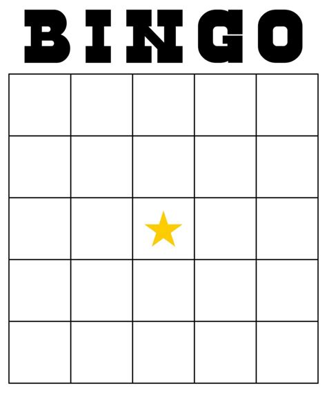 Free Printable Blank Bingo Cards Free Printable Templates