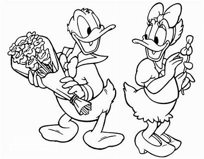 Donald Daisy Duck Coloring Kaczor Disney Randce