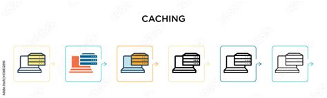 Caching Vector Icon In Different Modern Styles Black Two Colored