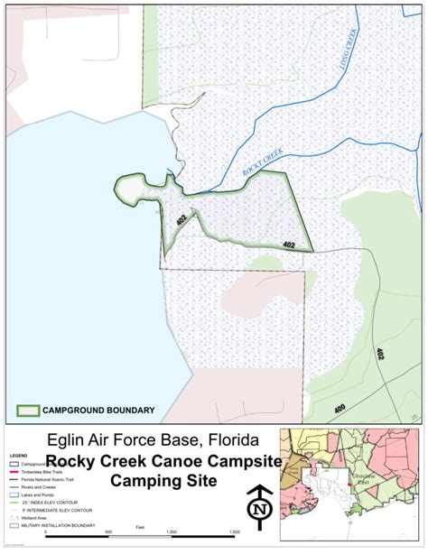 Eglin Afb Camping Rocky Creek Canoe Campsite Map By Eglin Air Force