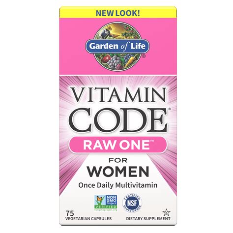 Garden Of Life Vitamin Code Raw One For Women 75 Capsules Walmart