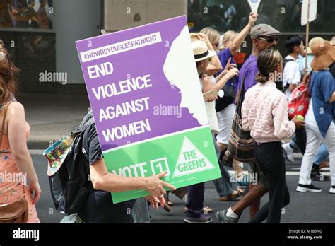 Sydney Australia 10 March 2018 International Womens Day Marchers