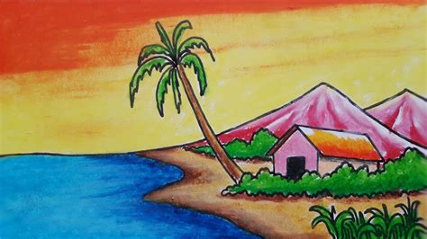 Easy Landscapes Drawing | Easy Scenery Drawing 2 | Drawing Class 151 - YouTube
