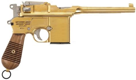 Gold Mauser M712 Vollmetall Firecaps Modelgun Marushin C96 Mgc Modelgun