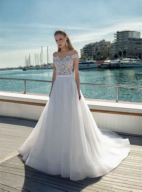 Hochzeitskleid spitze rürei a linie. Destination Romance by Demetrios- Zweiteiler Brautkleid ...