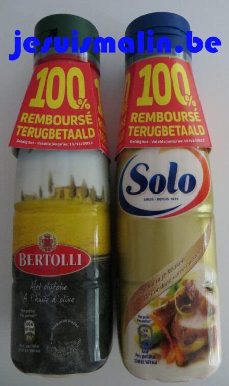 Becel Bertolli Solo Beurre Liquide 100 remboursé 15 11 2013