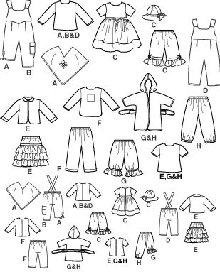 In this section, you can find free doll clothes knitting patterns. Simplicity 3886- 15 inch Doll Clothes