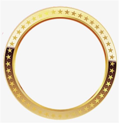 Download Elvissung Circle Frame Gold Shiny Borderfreetoedit Round