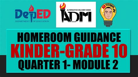 Homeroom Guidance K 10 Quarter 1 Module 2 Youtube