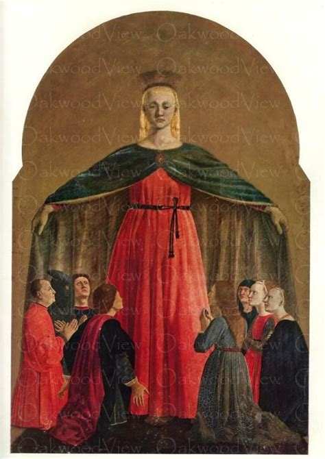 Madonna Of Mercy By Piero Della Francesca Vintage 9 X 12 Art