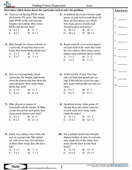 50 Two Step Word Problems Worksheet