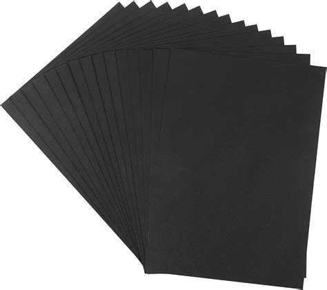15 Sheets Black Cardstock 85 X 11 250gsm92lb Thick
