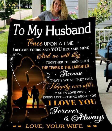 to my husband i love you forever anda always love your wife quilt blanket hoodie sweater