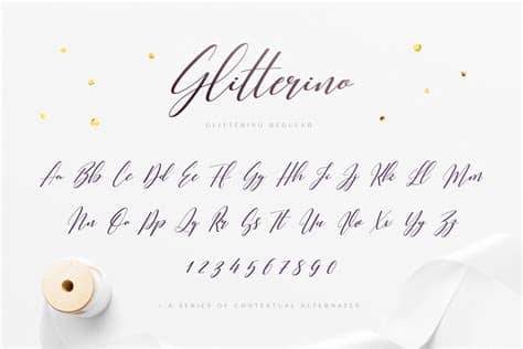 The best selection of script fonts for windows and macintosh. Glitterino - Stylish Script Font By AlienValley ...