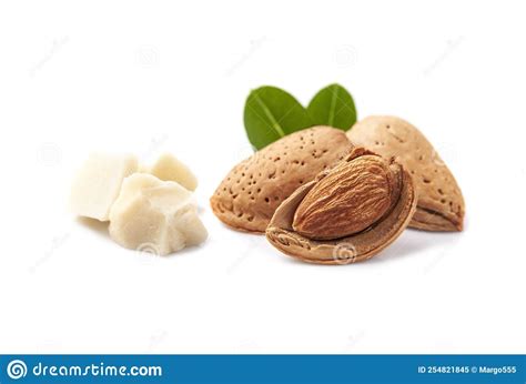 Almonds Nuts With Leaves Stock Image Image Of Healthy 254821845