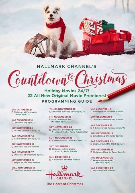 Hallmark Channel Countdown To Christmas Schedule 2018 Passion4savings
